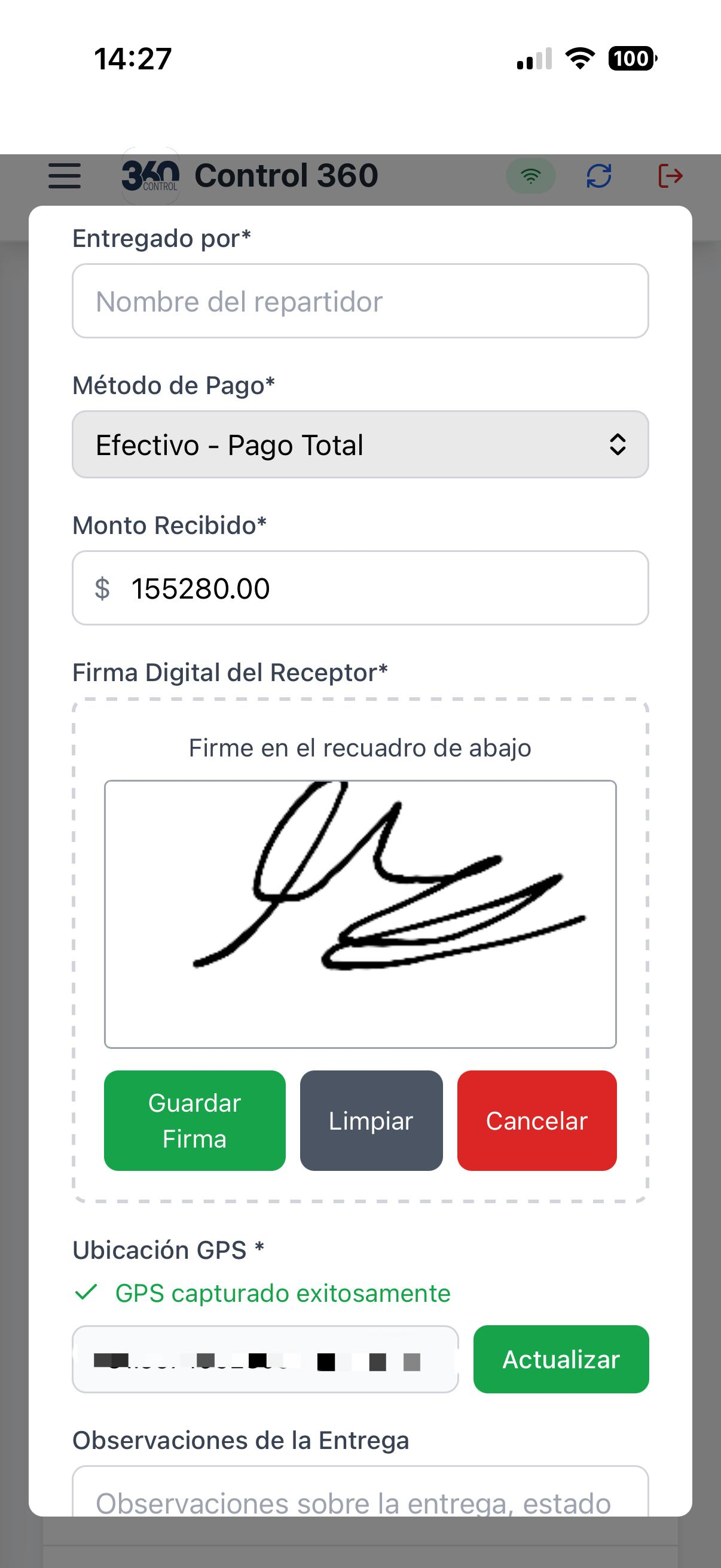 Firma digital y GPS